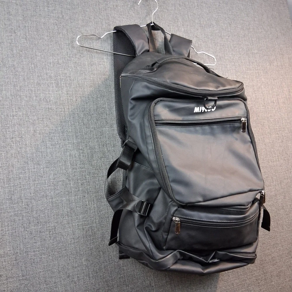 Miyoo Black Tactical Multi-Pocket Backpack Techwear Utility Bag 20 Inch